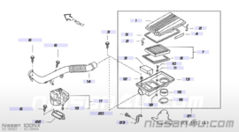 Luchtfilterhuis GA14DE/GA16DE Nissan 16500-73C01 B13/ N14/ W10/ Y10 (Air claener GA14DE/GA16DE Nissan)