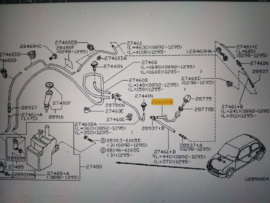 Ruitensproeierslang Nissan Micra K13 28982-5F000 Gebruikt.