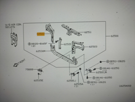 Support-radiator core, side right-hand Nissan Micra K11 62520-5F130 Original.