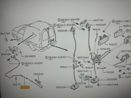 Ontgrendelkabel tankklep Nissan Sunny Y10 78822-75R00 Origineel.