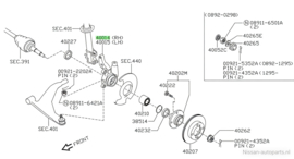 Extension compl-knuckle arm + Knuckle assembly, right-hand Nissan Micra K11 54500-4F105 + 40014-50B01 Used part.