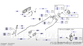 Deurslot linksachter Nissan Sunny B12 / N13 82503-50A00