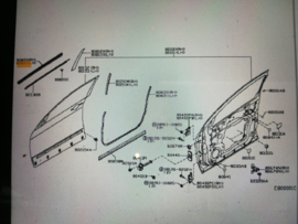 Moulding assy-front door outside, left-hand Nissan Qashqai J10/ JJ10 80821-JD00A Original.