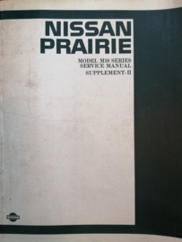 Service manual '' Model M10 series '' Supplement-II Nissan Prairie M10 SM5E-M10SG0 Used part.