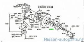 Seal-grease, front hub Nissan 40232-A0101 C120/ S110/ S130 Original.