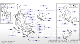 Bestuurdersstoel Nissan Almera N15 87050-2N***