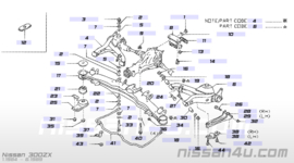 Arm rear suspension, right-hand Nissan 300ZX Z31 55501-01P00 + 43213-02P00 + 38162-02P00 Used part.