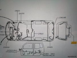 Harness-back door Nissan Terrano2 R20 24051-0X006 Used part