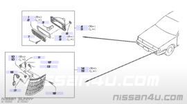 Knipperlichtglas links Nissan Sunny B12 Coupe 26136-57A00