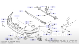 Afdekkap mistlampgat rechts voorbumper Nissan Almera Tino V10 62256-BU360