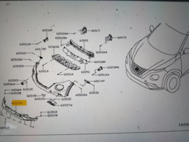 Onderbumper voorzijde Nissan Juke F16 62026-6PA0A Schade