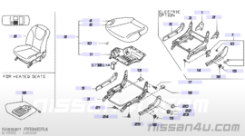 Cover-seat slide Nissan Primera P11/ WP11 87509-9F503 (87509 9F502-3 87509 2F011)