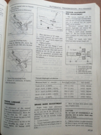 Service manual '' Model 910 series '' SM0E-0910G0 Nissan Bluebird 910
