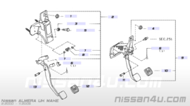 Koppelingspedaal Nissan Almera N16 46503-BN710