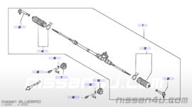 Insulator-steering gear housing, left-hand Nissan 48376-16E00 M11/ T12/ T72/ U11 Used part.