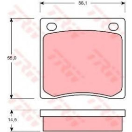 Remblokset vooras Nissan 41060-H1025 B210/E10/N10