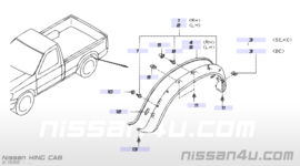 Spatbordverbreder linksachter Nissan King Cab D22 d.c. K3829-2S710