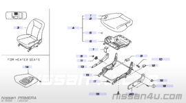 Afdekkap rechts bijrijdersstoel Nissan Primera P11/ WP11 87330-3J401