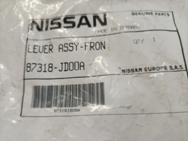 Bedieningshendel rugleuningverstelling voorstoel rechts Nissan Qashqai J10/ JJ10 87318-JD00A Origineel.