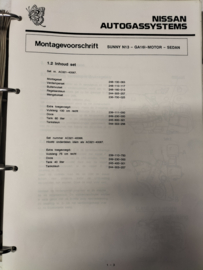 Service manual ''Nissan autogassystems'' Used part.