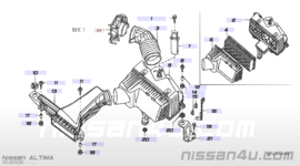 Air duct QR25DE Nissan Altima L32 16576-JA000 New.
