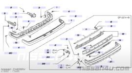 Achterbumperbalk Nissan Cherry N12 85022-01M00 Origineel.