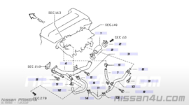 Koelwaterbuis Nissan Primera P11 SR20DE 21021-2F200 Origineel