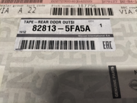 Tape-rear door outside, left-hand Nissan Micra K14 82813-5FA5A Original.
