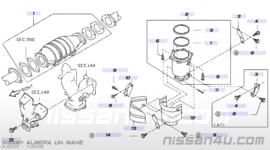 Uitlaatspruitstuk met katalysator QG15DE/QG18DE Nissan Almera N16 B08A0-BM711  + 14002-BM720