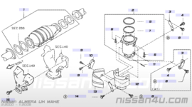 Manifold exhaust with catalyst QG15DE/QG18DE Nissan Almera N16 B08A0-BM711  + 14002-BM720