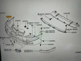 Fascia-front bumper Nissan Almera N16 62022-4M540 (BW3) Used part.