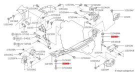 Bus montagebout motor ophanging Nissan 11249-50Y00  B13/ N14/ N15/ Y10 Gebruikt.