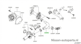 Hose-water K9K Nissan 21306-00QAJ (800886720) E11/ J10/ JJ10/ K12/ M20M Used part