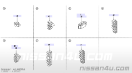 Leidingklem 3-voudig Nissan 01561-00241