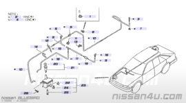 Ruitensproeierkopje voorzijde Nissan B8930-25A00 D21/ K10/ N13/ T12/ T72/ WD21 Gebruikt