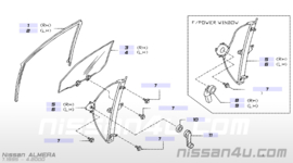 Manchet raamslinger Nissan 80763-V5000 C32/N15/S12