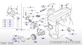 Thermostaathuis GA14DS/GA16DS Nissan 11061-53Y10 + 13049-77A00