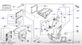 Thermoschakelaar airconditioning Nissan  27675-1M200 N15/ P11/ WP11/ Y61