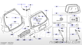 Kentekenverlichtinghouder Nissan micra K11 90810-5F100 + 26510-5F000