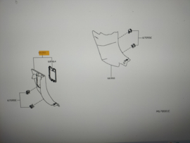 Afdekkap interieur links Nissan Micra K14 66901-5FA0A Gebruikt.