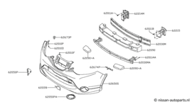 Bumpersteun linksvoor Nissan Qashqai J11 F2215-4EAMA Nieuw.