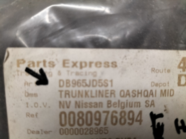 Kofferbakmat Rubber Nissan Qashqai J10 DB965-JD5S1 Origineel