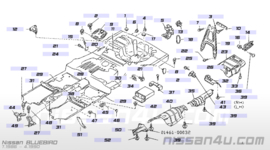 Hitteschilt onderstel Nissan Bluebird T12/T72 74762-16E00 Gebruikt.