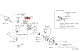 Extension compl-knuckle arm + Knuckle assembly, left-hand Nissan Micra K11 54501-4F105 + 40015-50B01 Used part.