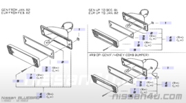 Knipperlicht rechtsvoor Nissan Bluebird 910 26120-W4000