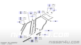 Instapstrip linksvoor Nissan Bluebird T72 76952-Q9001 Gebruikt.