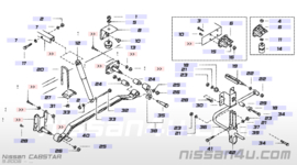 Stabilisatorstangbus 12 X 18 X 30 achteras Nissan Cabstar F24 56270-9X200 Origineel.