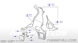 Veerclip brandstoftankklepje Nissan 78836-4M400