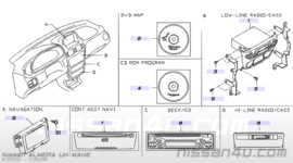 Autoradio CD-speler Nissan Almera N16 28185-BN82A (28185-BN800)