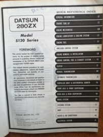 Service manual '' Model S130 series Datsun 280ZX Turbo '' SM3E-S13SE0
